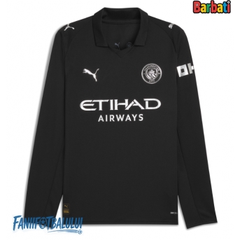 Manchester City Tricou Fotbal Replică 2025-26 Barbati Deplasare Mâneci Lungi